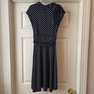Women's Folter Dress/  Black and White Polka Dot/ Size Small